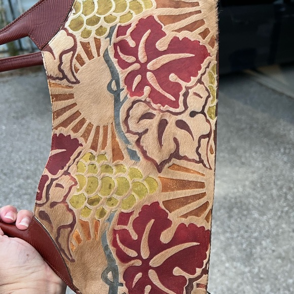 Vintage Brahmin Calf Hide Fruit and Floral Purse - Picture 12 of 14